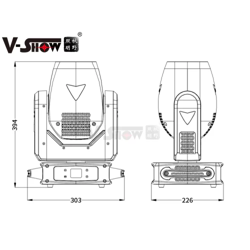 V-Show S718 Elf Вращающаяся голова, 150 Вт.