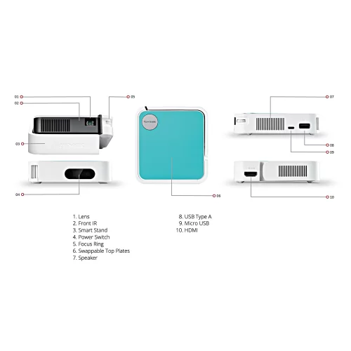 ViewSonic M1 mini Plus Лазерный проектор, FWVGA (854x480)