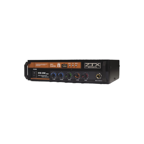 ZTX audio USB-50W Трансляционный микшер-усилитель, 50 Вт., MP3, Bluetooth