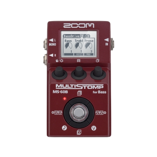 Zoom MS-60B Компактный процессор эффектов для бас-гитары