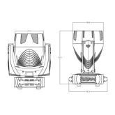 Anzhee HW19x40Z-WASH Вращающаяся светодиодная голова, RGBW, 19*40 Вт.