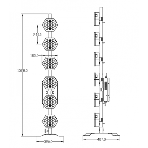 Anzhee Lamp Line 6 Ламповый прожектор типа Blinder, 6х300 Вт.