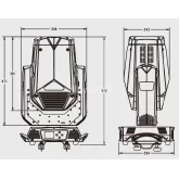 Anzhee PRO H200Z-BSW Cветодиодный вращающийся прожектор, LED 200 Вт.