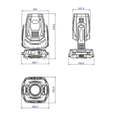 Anzhee PRO HR350Z-BSW CMY Вращающийся прожектор на газоразрядной лампе, 350 Вт.