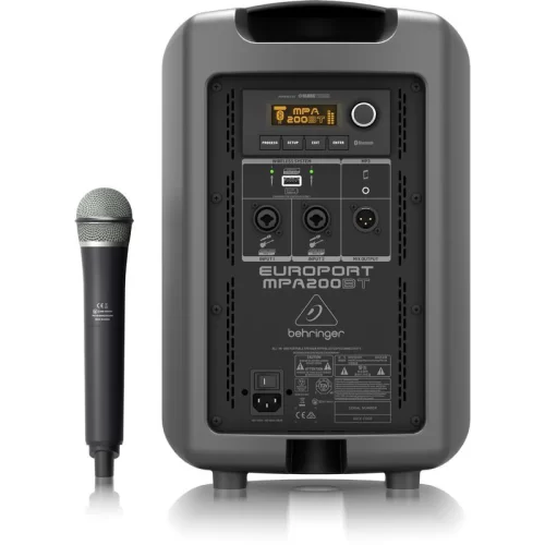 Behringer MPA200BT Портативная АС, 200 Вт., 8", Bluetooth