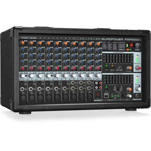 Behringer PMP2000D 14-канальный активный микшер, 2x1000 Вт.