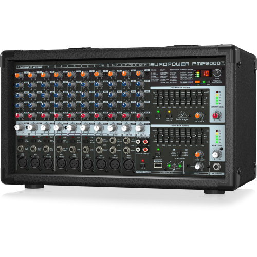 Behringer PMP2000D 14-канальный активный микшер, 2x1000 Вт.