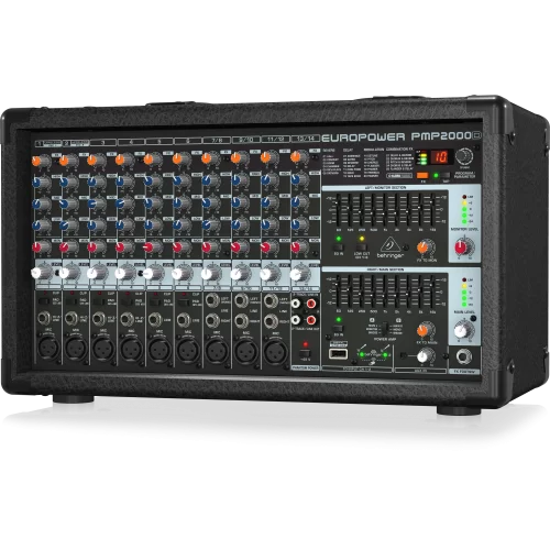 Behringer PMP2000D 14-канальный активный микшер, 2x1000 Вт.