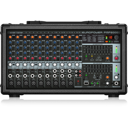 Behringer PMP2000D 14-канальный активный микшер, 2x1000 Вт.