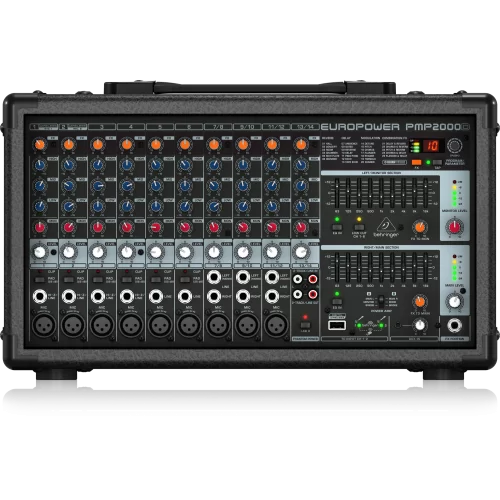 Behringer PMP2000D 14-канальный активный микшер, 2x1000 Вт.