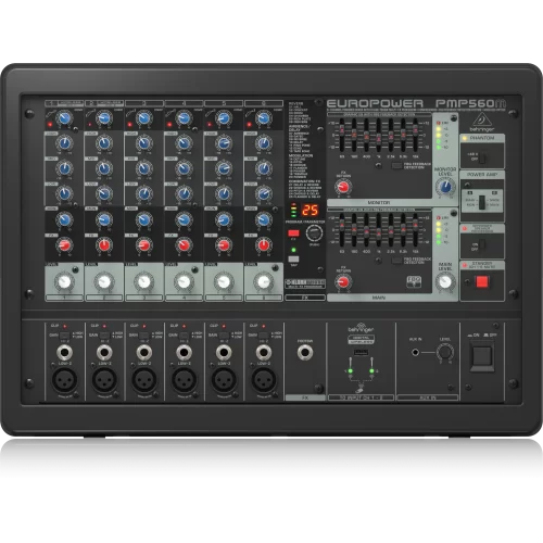 Behringer PMP560M 6-канальный активный микшер, 2x250 Вт.