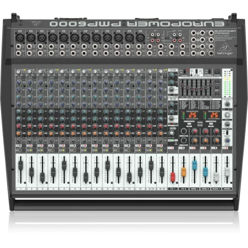 Behringer PMP6000 20-канальный активный микшер, 2x600 Вт.