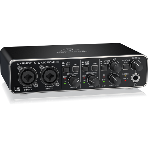 Behringer UMC204HD USB аудиоинтерфейс, 2x4