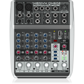 Behringer QX602MP3 6-канальный аналоговый микшер, MP3-плеер