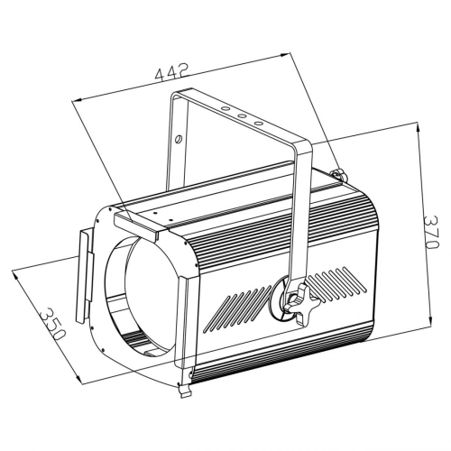 ELATION TSP2000PC-B Театральный прожектор 2000 Вт. с линзой «Plan Convex»