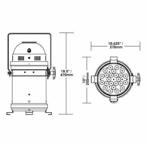 Elation ELED TRI 64 black Прожектор Par с технологией Tri Color Led