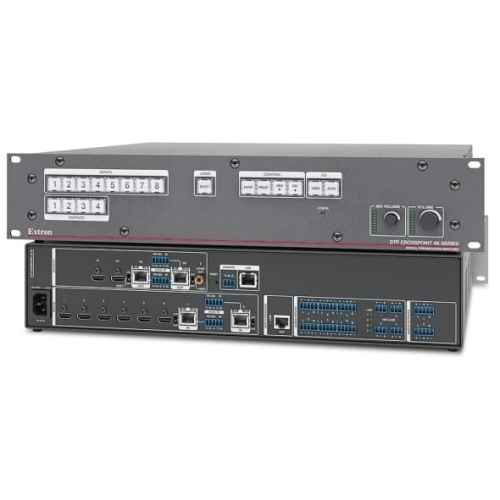 Extron DTP CrossPoint 82 4K Скалирующий презентационный матричный коммутатор 8x2 с бесподрывной коммутацией и поддержкой 4K