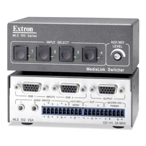 Extron MLS 102 VGA Коммутатор на два входа VGA и четыре входа стерео аудио