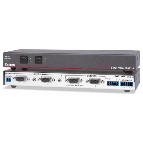 Extron SW2 VGA DA2 A Коммутатор VGA и стереоаудио на два входа и два выхода со входами на задней панели