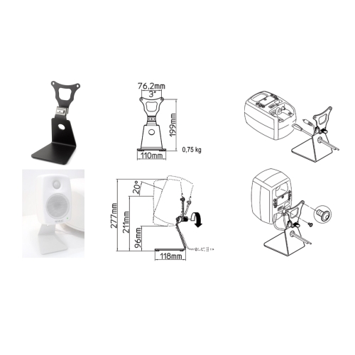 Genelec 8010-320B Настольная L-образная стойка для мониторов