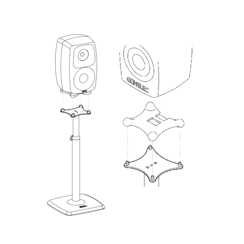 Genelec 8260-415B Напольная стойка для мониторов с резьбой 3/8 дюймов