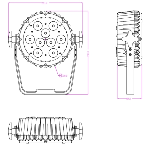 Involight LED SPOT95 Прожектор PAR LED 9х10 Вт. RGBWA