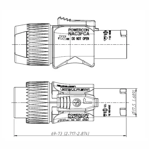 Neutrik NAC3FCA Кабельный разъем PowerCon