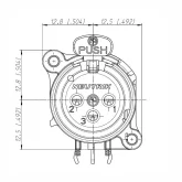 Neutrik NC3FAH1 Панельный разъем XLR "мама"