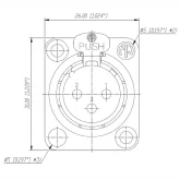 Neutrik NC3FD-L-1 Панельный разъем XLR "мама"