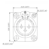 Neutrik NC3FD-L-B-1  Панельный разъем XLR "мама"