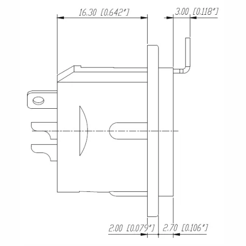 Neutrik NC3FD-L-BAG-1  Панельный разъем XLR "мама"