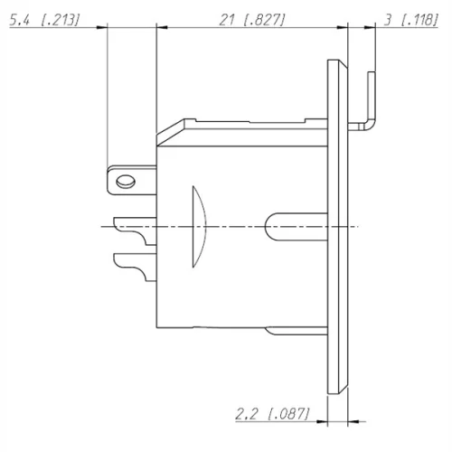 Neutrik NC3FP-1 Панельный разъем XLR "мама"