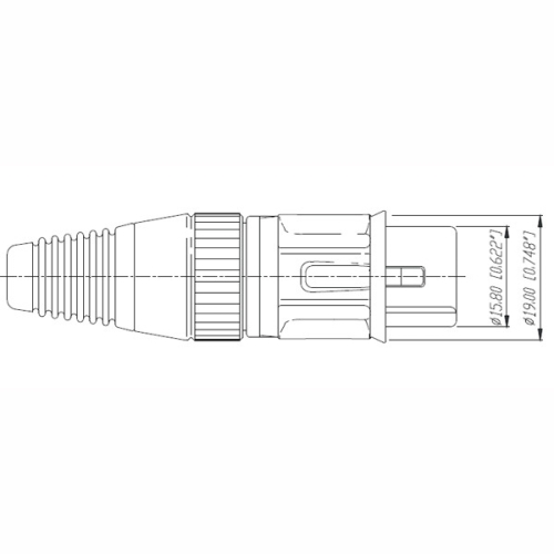 Neutrik NC3FX-HD Кабельный разъем XLR female влагозащищенный корпус