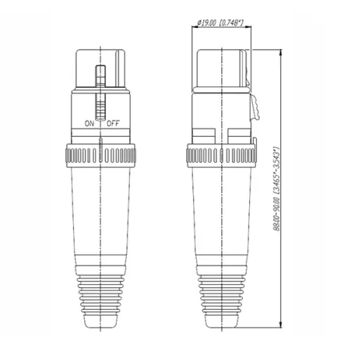 Neutrik NC3FXS Разъем XLR с выключателем