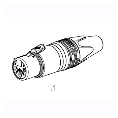 Neutrik NC3FXX-B Кабельный разъем XLR "мама"