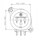 Neutrik NC3MAAH Панельный разъем XLR female