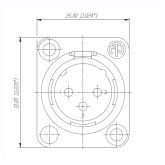 Neutrik NC3MD-L-B-1  Панельный разъем XLR "папа"