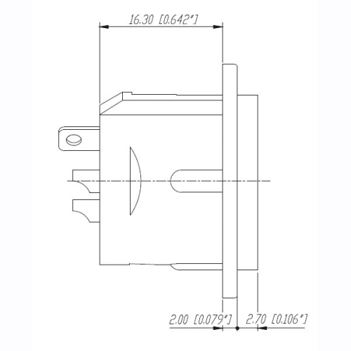 Neutrik NC3MD-L-B-1  Панельный разъем XLR "папа"