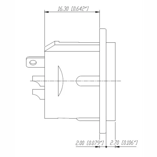 Neutrik NC3MD-L-B-1  Панельный разъем XLR "папа"