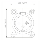 Neutrik NC3MD-L-BAG-1 Панельный разъем XLR "папа"