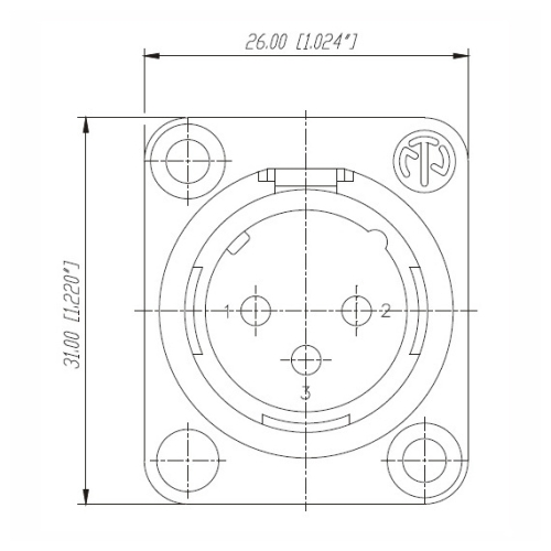 Neutrik NC3MD-L-BAG-1 Панельный разъем XLR "папа"