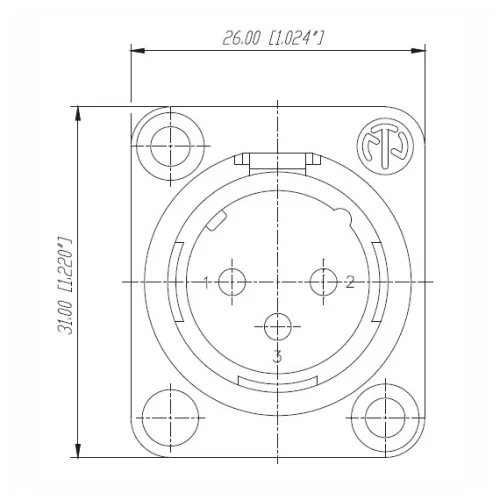 Neutrik NC3MD-L-BAG-1 Панельный разъем XLR "папа"