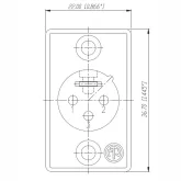 Neutrik NC3MP-B Панельный разъем XLR "папа"