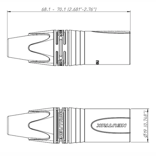 Neutrik NC3MXX Разъем XLR папа