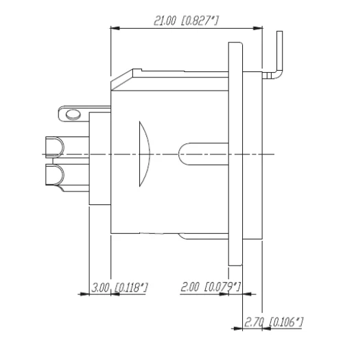 Neutrik NC4FD-L-1 Панельный разъем XLR female 4 контакта