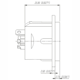 Neutrik NC4MD-L-1 Панельный разъем XLR male 4 контакта