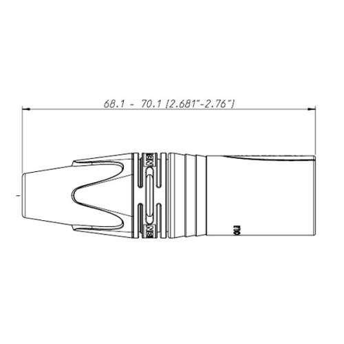 Neutrik NC4MXX Кабельный разъем XLR male 4 контакта