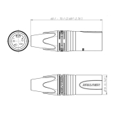 Neutrik NC4MXX-B Разъем XLR кабельный, 4 контакта, штекер