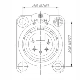 Neutrik NC5FD-L-1 Панельный разъём XLR "мама", 5 контактов