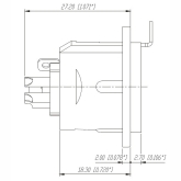 Neutrik NC5FD-L-B-1 Разъем XLR панельный, 5 контактов, гнездо ("мама"), тип-D